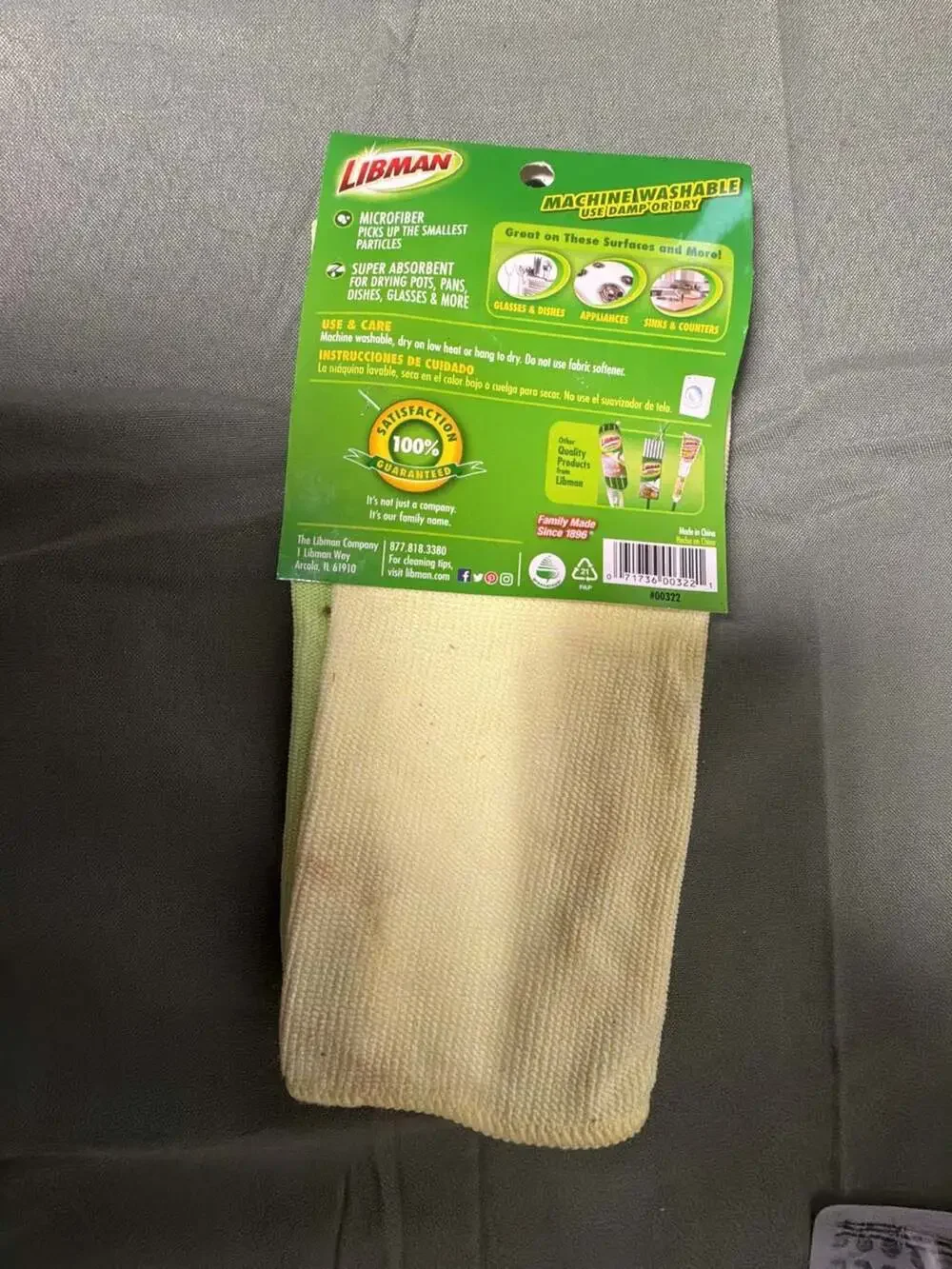 Libman Kitchen Microfiber Cloths 2-Pack Model #00322
